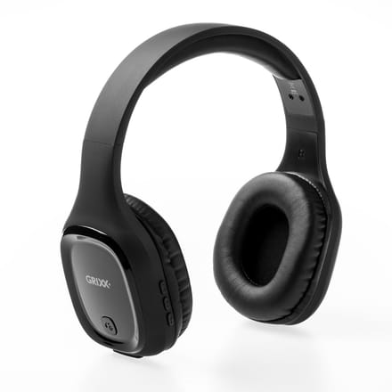 Grixx draadloze Bluetooth koptelefoon - Over-ear - Microfoon - Zwart - Lichtgewicht
