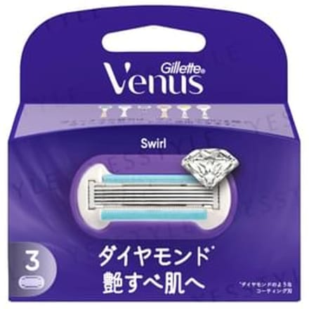 Gillette Japan - Venus Swirl Razor For Glossy Skin Body Blade 3 pcs Refill