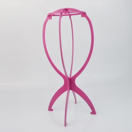 Pruik Display Standaards Plastic Hoed Display Pruik Hoofd Houder Paspop Stand Draagbare Opvouwbare Flexibele Plastic Pruik Stand roze