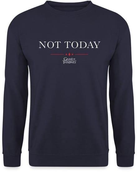 Game Of Thrones Not Today Citaat Sweater Heren