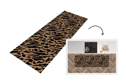 Keukenloper - Loper keuken - Patronen - Design - Panterprint - 150x50 cm - Keukenloper vinyl