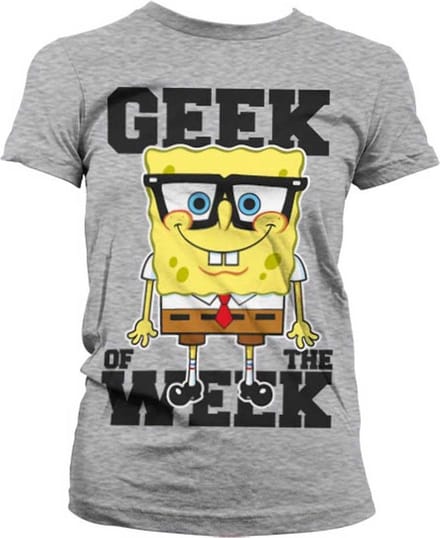 SpongeBob SquarePants Dames Tshirt -M- Geek Of The Week Grijs