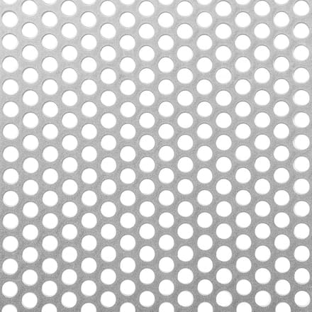 Geperforeerde Stalen Plaat met Ronde Gaten 250x500mm - 1mm Dik