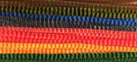 Chenille Set (Strips), Mix Colors, 6mm x 30cm