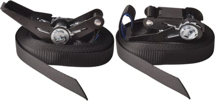Spanband set van 2 stuks zwart 500x2,5 cm (750 kg)