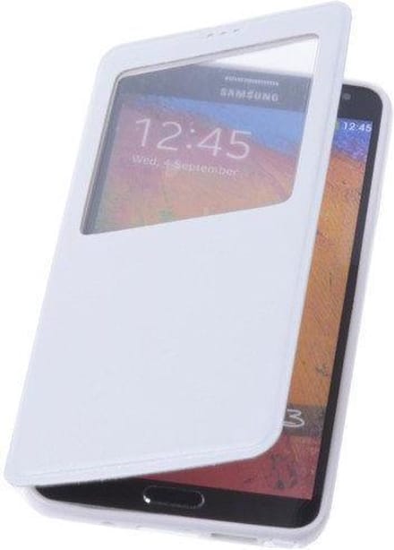 View Case Wit Samsung Galaxy Note 3 TPU Bookcover Hoesje
