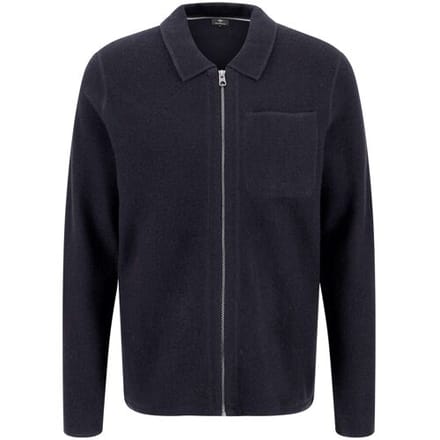Fynch-Hatton Vest Cardigan Boiled Wool Navy / male