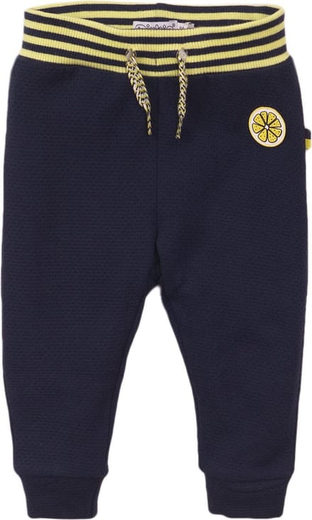 Dirkje - Joggingbroek meisjes - Navy+Yellow - Maat 56