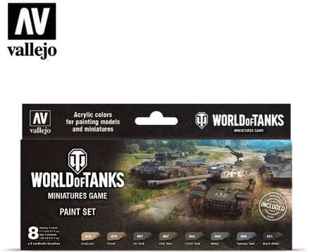 Vallejo 70245 World of Tanks Colors - Acryl Set Verf set