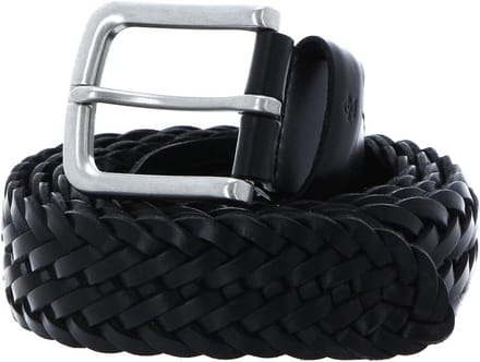 Leren Heren Riem met Gesp Zwart 100 cm Breedte 3.5 cm