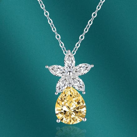 POMOiii Druppelvormige hanger ketting Meerdere kleuren mode bruiloft verlovingssieraden