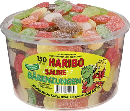 Haribo - VEGGIE zure tongen - 150 stuks