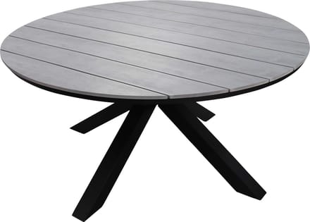 Ronde tuintafel Cyprus ø150cm | Grey | Polywood & Aluminium