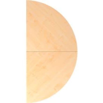 Aanschuiftafel Breno, voor bureaus Breno, ⌀ 1600 mm, ahorn/zilver