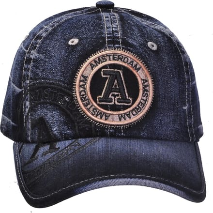 Robin Ruth - Baseball pet - Amsterdam - Denim - Zwart stone washed