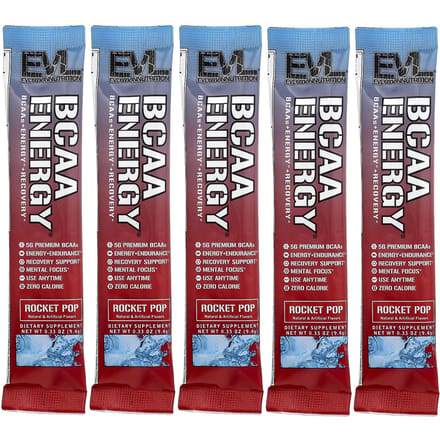 EVLution Nutrition, BCAA Energy®, Rocket Pops, 5 zakjes, 9,4 g (0.33oz) Elk