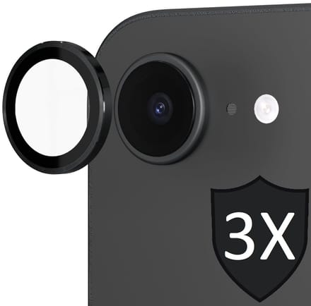 Camera Screenprotector geschikt voor iPhone 16e - 3x Volledig Dekkend Glas Screen Protector