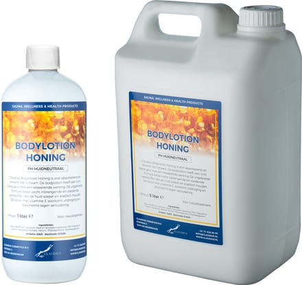 Bodylotion Honing 1 liter - hervulbaar + Jerrycan 5 liter navulling