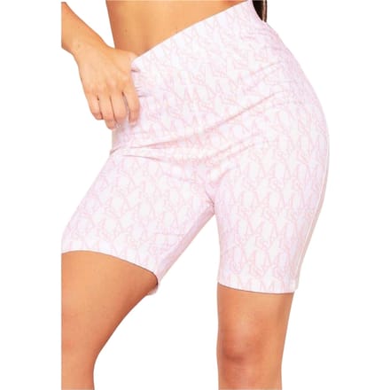Missy Empire Dames/Dames Repeat Logo Hoge Taille Fietsshort (Roze)