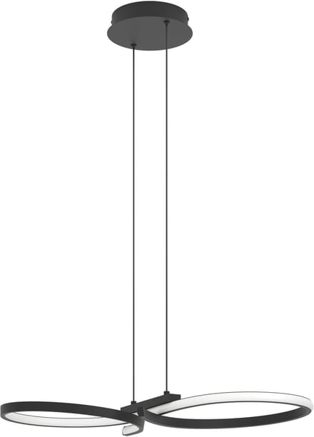 EGLO Serpins Hanglamp - LED - 66 cm - Zwart|Wit