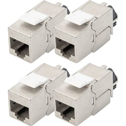 Digitus DN-93617-4 RJ45-inbouwmodule Keystone CAT 6A 4 stuk(s)