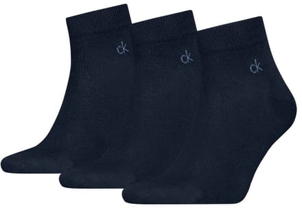 Calvin Klein - Quartersokken Heren - 3 paar CK Sokken - Navy - Maat 39/42