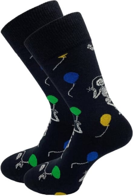 SQOTTON® - Naadloze sokken - Happy Skelet - Maat 41-46