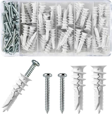 Solidchoice - 140 Stuks Gipsplaten Pluggen met Schroeven Set
