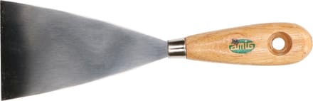 Amig Plamuurmes - werkbreedte 80 mm - conisch geslepen staal - houten greep