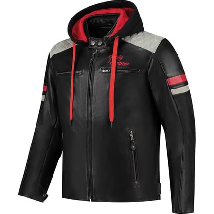 Motorcycle leren jack met capuchon Rusty Stitches Jack Jari V2