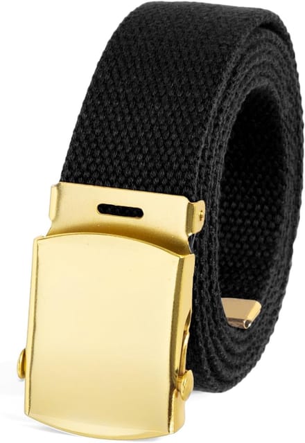 Canvas Riem - Stoffen Riem - Dagelijks Gebruik - Verstelbare Lengte - 3.2 cm Breed - Zwart
