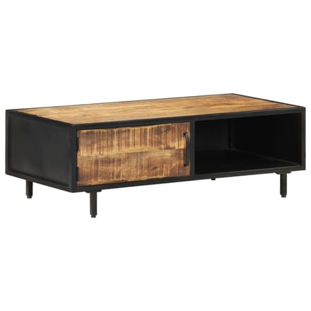 vidaXL - Salontafel - 105x50x35 - cm - ruw - mangohout