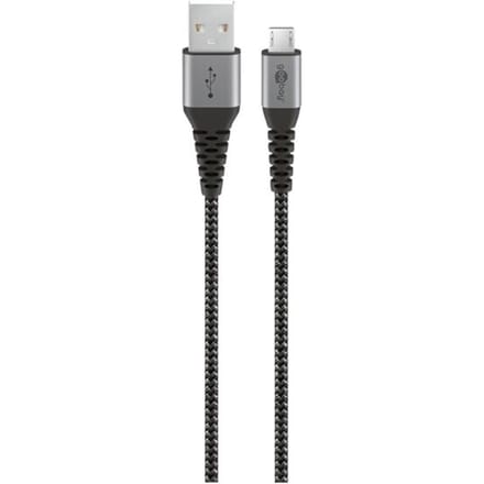 Goobay Micro USB - USB kabel | USB2.0 | tot 3A | nylon | 1 meter