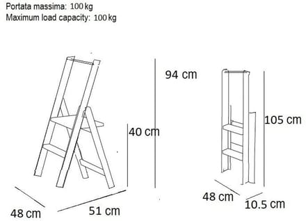 Praktische en Functionele Trapladder van Massief Beukenhout