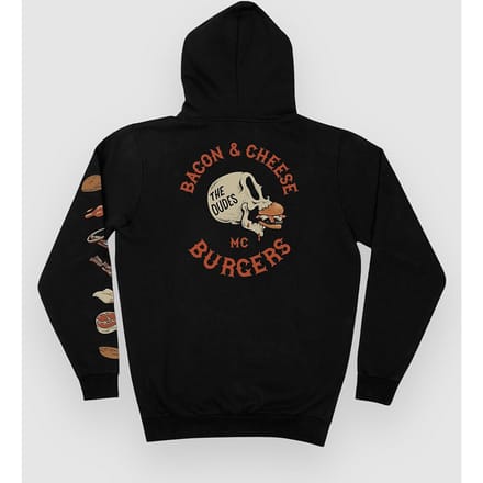 The Dudes Bacon & Cheese Classic Premium Hoodie zwart