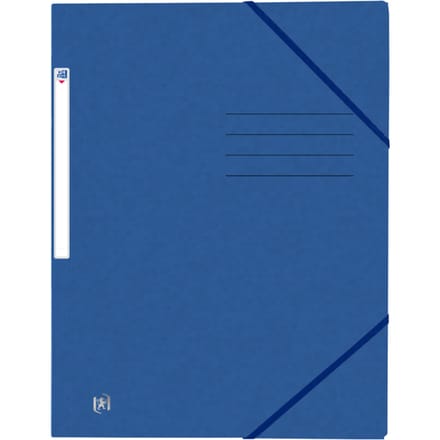 Elastomap Oxford Top File+ A4 3 kleppen 390gr blauw