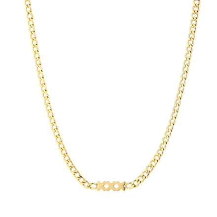 Bijoutheek Collier Platte Schakel XXX Amsterdam Goud