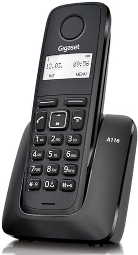 Draadloze Telefoon - DECT Huistelefoon - Thuis Bellen - Groot Verlicht Display - 50 Contacten - Zwart