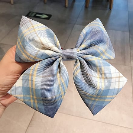 Haarstrik - Blauw, geel, groen - 15 x 15 Centimeter - Hairbow - Damesdingetjes