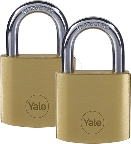 Yale - Messing Hangslot - 35 mm - Standard Protection - 2 Stuks