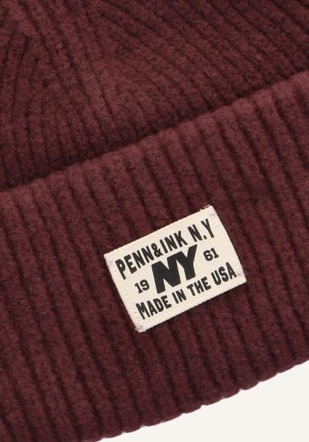 Penn & Ink Beanie W25b354 Mutsen Dames - Bordeaux - Maat ONESIZE
