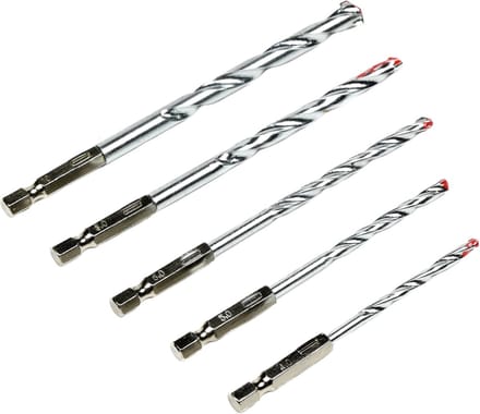Benson Boor- en bitset voor steen - Ø 4-10 mm - 5-delig
