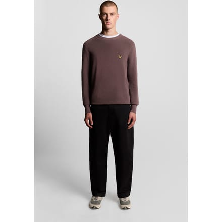 Lyle & Scott Engineered Rib Crew Neck Espresso Taglia: L | Maglioni a maglia Outlet | Uomo