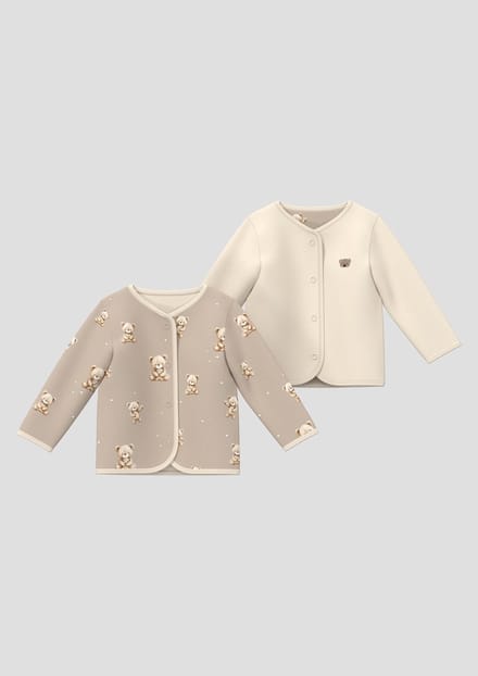 Reversible Sweatshirt Met All-over Print en Effen Voor Baby's s.Oliver