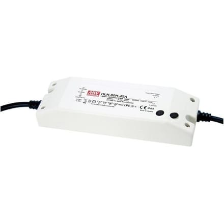 MEAN WELL HLN-80H-24A LED-driver, LED-transformator Constante spanning, Constante stroomsterkte 81 W 3.4 A 14.4 - 24 V/DC Dimbaar, PFC-schakeling,