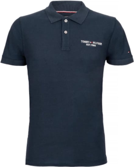 Tommy Hilfiger | Polo heren | Black Iris - donkerblauw | geborduurd logo | S