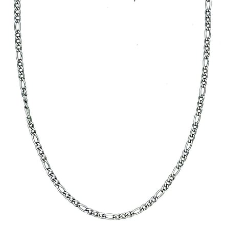 Tesoro Mio Michel – TMM Basics – Edelstaal Ketting met Figaro Schakel – 3 mm / 56 cm