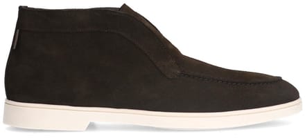 Manfield - Heren - Bruine suède chelsea boots - Maat 41