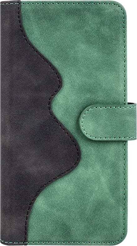 Peachy Bookcase Wallet kunstleer hoesje geschikt voor iPhone 14 Plus - groen