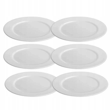 Wilmax Porseleinen Dinerborden 23cm Wit - Set van 6